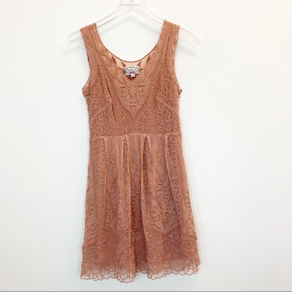 Yoana Baraschi Dresses & Skirts - Baraschi Mauve Lace Sleeveless Dress 2P